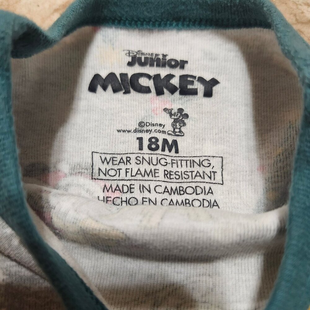Disney Junior Infant 18M Mickey Mouse Holiday Snug-Fit Cotton Christmas PJ Set - Picture 3 of 4